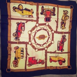 Vintage car Andre Claude Canova Scarf Silk/Soie